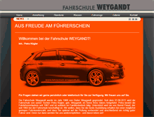 Tablet Screenshot of fahrschule-weygandt.de